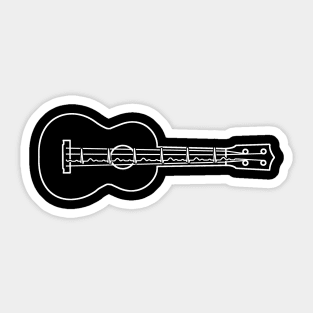 Ukulele is life, music ecg heartbeat Sticker